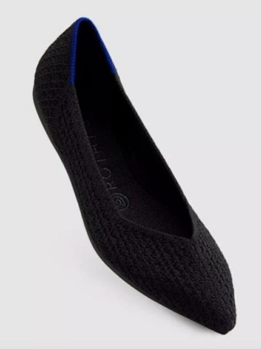 Rothy's The Point Noir Honeycomb Mesh Knit Sz 8 Ballet Flats